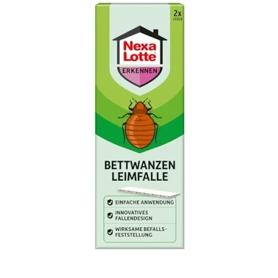 Abbildung von Nexa Lotte Bettwanzen Leimfalle, 2 Stück, effektive Bekämpfung und Prävention von Bettwanzenbefall in Schlafzimmern