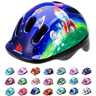 Abbildung von meteor® kinderfahrradhelm Sicherer Fahrradhelm Kinder Helm rollerhelm mädchen für Mountainbike Inliner skaterhelm BMX fahradhelm Scooter Jungen Bike Helmet SIZE: S 48 bis 52 cm 220 g