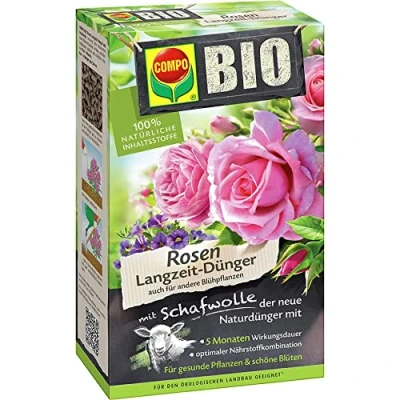Abbildung von Compo Bio Rosen Langzeit Dünger mit Schafwolle 750g