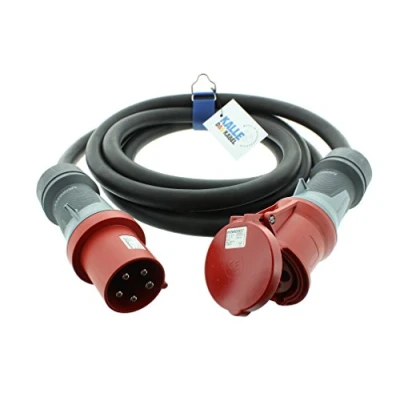 Abbildung von CEE Verlängerungskabel Gummi H07RN F 5G 10,0mm² 400V 63A von KALLE DAS KABEL 35 Meter
