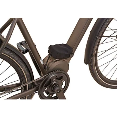 Abbildung von Prophete E Bike Akku Kontakt Schutzhülle, für AEG Downtube Akkus, aus Neopren Material, zum Schutz vor Wasser und Schmutz, Farbe schwarz