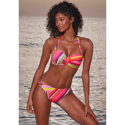 Abbildung von Bruno Banani Bikini, Damen, Größe: 36xE, Orange bedruckt