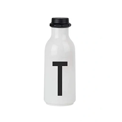 Abbildung von Design Letters Persönliche Trinkflasche Weiß (T) BPA Frei 500 ml Tritan Wasserflasche im Nordisches Auslaufsicher Spülmaschinengeeignet erhältlich von A Z