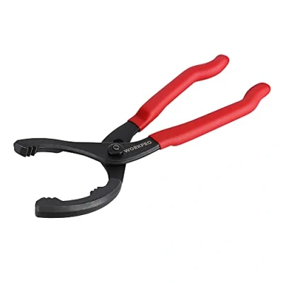 Abbildung von WORKPRO Ölfilterzange 30cm, Verstellbarer Ölfilterschlüssel mit rutschfestem Griff, Ölfilter Entfernungswerkzeug für Motorräder, Autos, LKWs, von Ø 60mm bis 102mm