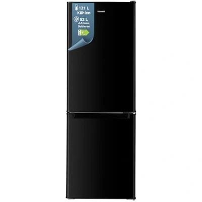 Abbildung von homeX Kühl /Gefrierkombination CFS1110 B, 142.5 cm hoch, 49.5 breit, 173 Liter Nutzinhalt, Kühlschrank mit Gefrierfach, freistehend, groß