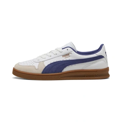 Abbildung von Puma Indoor Unisex Sneaker low, Größe: 38, White/blue crystal/gum Leder