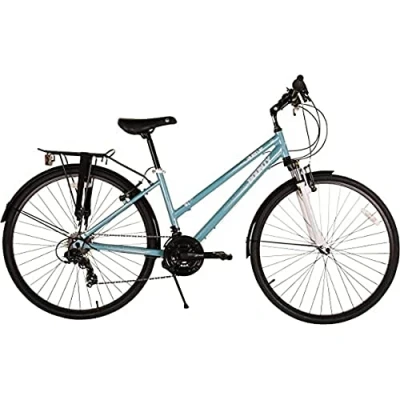 Abbildung von Bounty Avenue Damen Hybrid Fahrrad Leichter Aluminium Rahmen mit Durchstieg 21 Gang Shimano Schaltung Gepäckträger im Lieferumfang enthalten