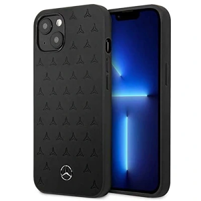 Abbildung von Mercedes Benz MEHCP13SPSQBK hülle für iPhone 13 Mini 5,4&quot; schwarz Leather Stars Pattern