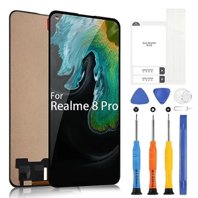 Abbildung von ARSSLY LCD Bildschirm für Realme 8 Pro RMX3081 / 4G RMX3085 6,4 Zoll Display Ersatz Touchscreen Digitizer Assembly mit Reparatur Set