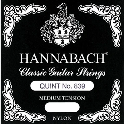 Abbildung von Hannabach Klassikgitarren Saiten für Quint Gitarre E5 versilbert umsponnen Mensur 530 550mm 8395MT