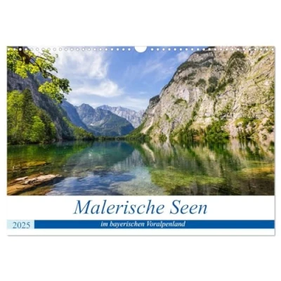Abbildung von Malerische Seen im bayerischen Voralpenland (Wandkalender 2025 DIN A3 quer), CALVENDO Monatskalender