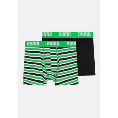 Abbildung von Puma BOYS Everyday Striped 2 PACK Panties für Kinder, Größe: 122 128, Green/black
