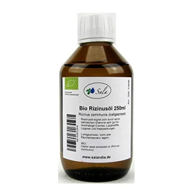 Abbildung von Sala Rizinusöl kaltgepresst bio 250 ml Glasflasche