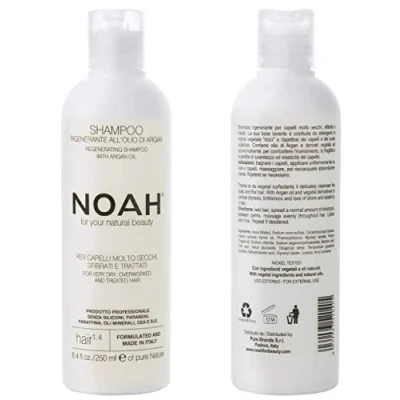Abbildung von NOAH 1.4 Regenerierendes Shampoo mit Arganöl, 250 ml, formuliert in Italien, tierversuchsfrei, ohne SLS oder Parabene, nickelgeprüft