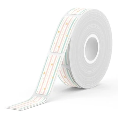 Abbildung von SUPVAN E10/16 Etikettenband Thermo Mehrzweck Etiketten für Heim, Schule, Büro, 12 mm x 30 mm, 220 Etiketten/Rolle(streifen)