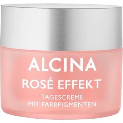 Abbildung von ALCINA Tagescreme Rosé Effekt mit Farbpigmenten für die reifere Haut Packung, hautoptimierenden Pigmenten eine verbesserte Hautstruktur