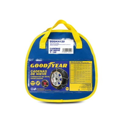 Abbildung von Goodyear Satz von 2 x 9mm Metall Auto Schneeketten Größe 120 mit automatischem Spanner