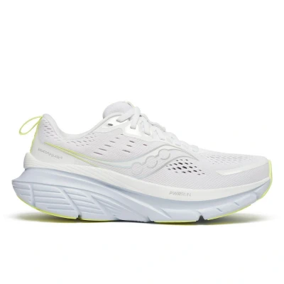 Abbildung von Saucony Guide 18 Laufschuh Straße, Damen, Größe: 38.5, White/ice melt Schuhe