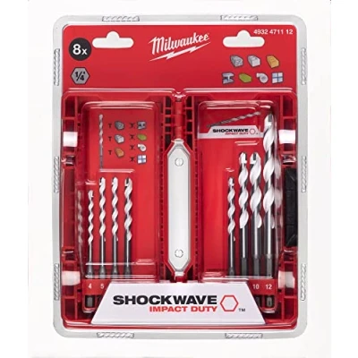Abbildung von SHOCKWAVE Multimaterial Bohrer 1/4&quot; Hex Kassette 8 teilig