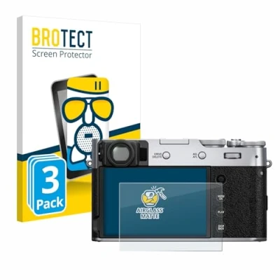 Abbildung von BROTECT Entspiegelungs Schutzglas für Fujifilm X100V (3 Stück) Schutz Folie Panzerfolie Glas Matt [Extrem Kratzfest 9H, Anti Reflex]