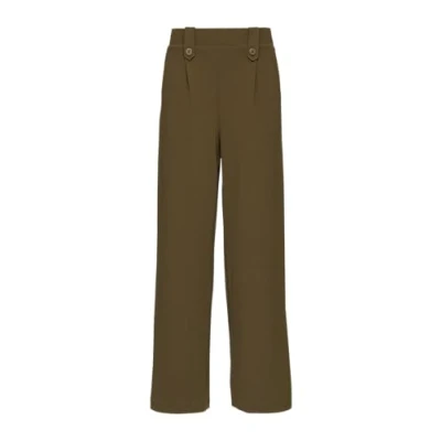 Abbildung von QS Relaxed WIDE Stoffhose, Damen, Größe: 44x32, Olivgrün