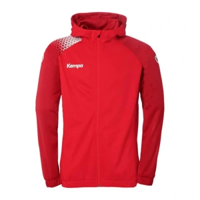 Abbildung von Kempa Kapuzen Ambition 28 Trainingsjacke für Kinder, Größe: 128, Rot chilirot