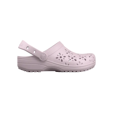 Abbildung von Crocs Classic Floral Cut Out Clog K, Unisex Kinder, Pink Milk,