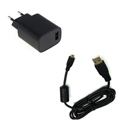 Abbildung von bg akku24 Ladegerät und Ladekabel, Datenkabel, USB Kabel für Casio Exilim QV R200, R300, EX ZS5, ZS6, ZS10, ZS12, ZS15, ZS20, ZS30, ZS100, ZS150, ZS200 EMC 5 / 5U