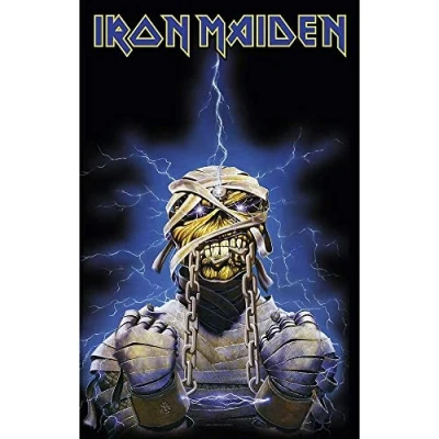 Abbildung von Iron Maiden Powerslave Eddie Unisex Flagge Multicolor 100% Polyester Band Merch, Bands