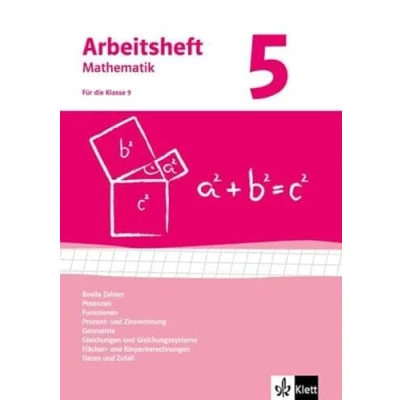 Abbildung von Reelle Zahlen, Potenzen, Funktionen, Geometrie, Gleichungssysteme, quadratische Gleichungen. Ausgabe ab 2009: Arbeitsheft mit Lösungsheft Klasse 9 (Arbeitsheft Mathematik)