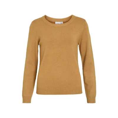 Abbildung von VILA Viril O NECK Strickpullover, Damen, Größe: Small, Bistre