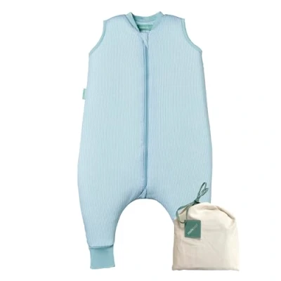 Abbildung von molis&amp;co Baby Schlafsack mit Füßen 2.5 TOG Ganzjahres Babyschlafsack Beinen 100% Baumwolle (Oeko TEX 100), Winterschlafsack Premium Qualität Blue Surf (70 cm)