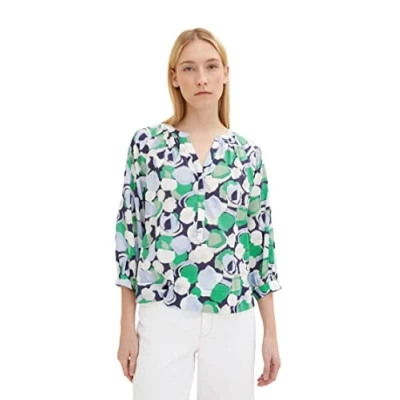 Abbildung von TOM Tailor Bluse, Damen, Größe: 34, Green flower design