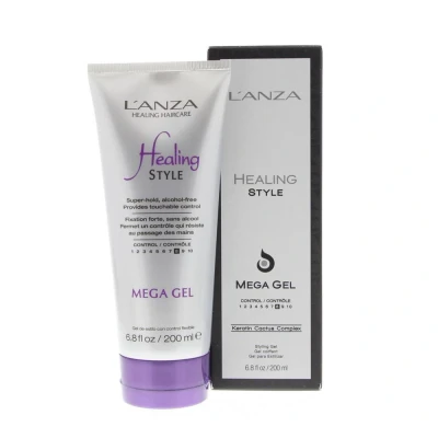 Abbildung von L&#039;ANZA Heilungsstil Mega Gel mit Starkem Halteeffekt (200 ml), Pflegt und Erfrischt das Haar Während des Stylings, Keratin, Haargel für Frauen, Alkoholfrei, UV Schutz, Verhindert Schäden