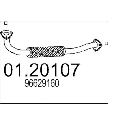 Abbildung von MTS 01.20107 Abgasrohr 5,75 vorne für Mittelschalldämpfer CHEVROLET: Captiva