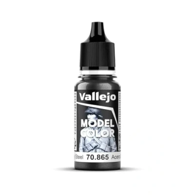 Abbildung von Vallejo, Model Color, Acrylfarbe, 17 ml Metallic Ölstahl