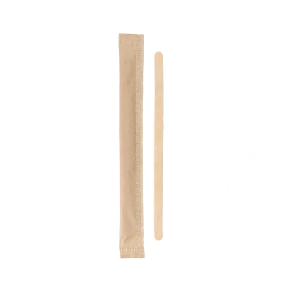 Abbildung von Holzrührstäbchen 11cm pro Stück verpackt