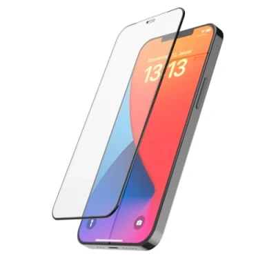 Abbildung von Hama Handy Schutzglas D3O für iPhone 12/12 Pro (Displayschutz bruchsicher, Anti Fingerprint, Handyglas mit Montagehilfe, Vollschutz 10H, case friendly, kratzfest, Displayglas iPhone)