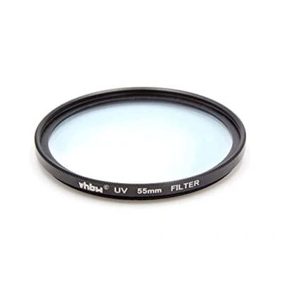 Abbildung von vhbw Universal UV Filter kompatibel mit Kamera Objektiven 55mm Filtergewinde Schutzfilter, Schwarz