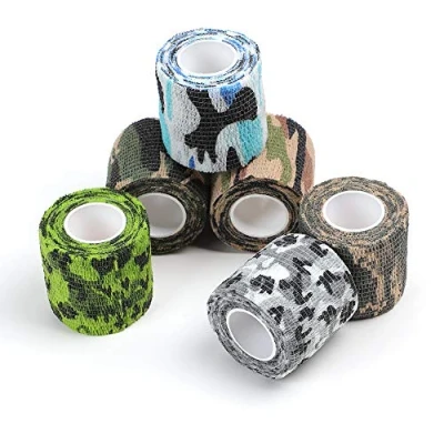 Abbildung von STIGMA 6 Stück Einweg Tattoo Griffband Grip Cover Wrap Elastisches selbstklebendes Bandagenband für den Maschine Camo (2 &quot;x 5 Yards) TC624