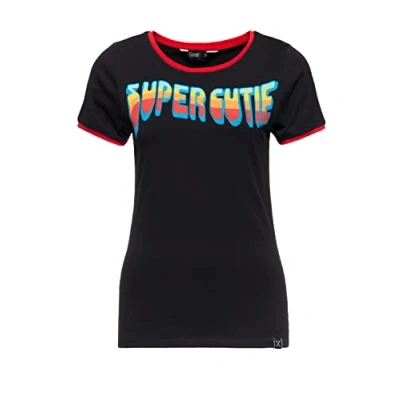 Abbildung von QueenKerosin 3/4 Arm Shirt Super Cutie mit Retro Statement Print