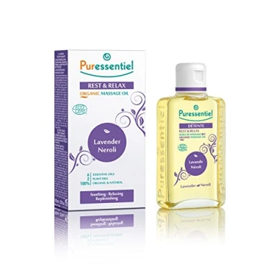 Abbildung von Puressentiel Schlaf Entspannung BIO Massageöl Beruhigend Lavandel und Neroli 100 ml
