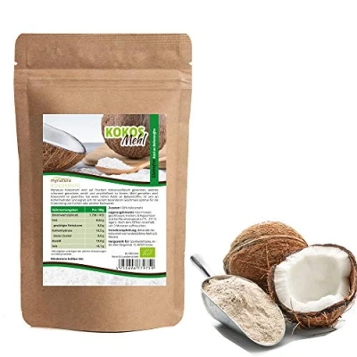 Abbildung von Mynatura BIO Kokosmehl 1000g I Kokosnuss gemahlen Vegan Mehl Glutenfrei Laktosefrei Naturprodukt Cholesterin frei (DE ÖKO 044) (1000g)