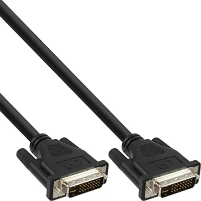 Abbildung von InLine 17793A DVI I Kabel, digital/analog, 24+5 Stecker / Stecker, Dual Link, ohne Ferrite, 3m