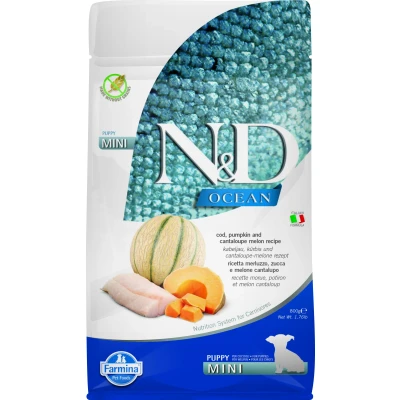Abbildung von N&amp;D Ocean Puppy Kabeljau mit Kürbis small breed 800 gr.