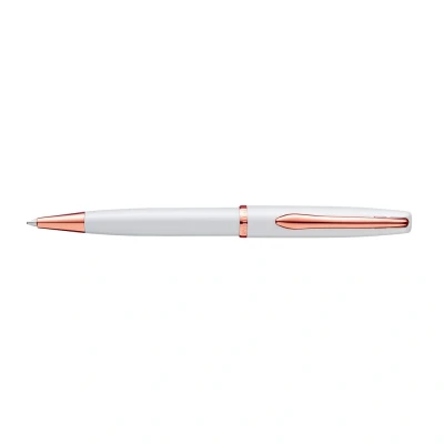 Abbildung von Pelikan Kugelschreiber Jazz Noble, Perlmutt (Weiß), für Rechtshänder und Linkshänder, eleganter Metall im Geschenketui, 821742