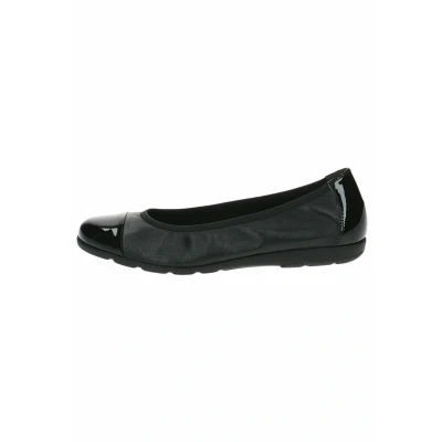 Abbildung von CAPRICE Damen Ballerinas aus Leder Bequem, Schwarz (Black Comb), 36 EU