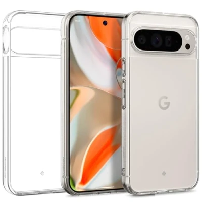 Abbildung von Caseology Capella für Google Pixel 9 Pro XL Hülle [Made for Google] [Ultra Clear] Seitengriffmuster Schutzhülle Kristallklar