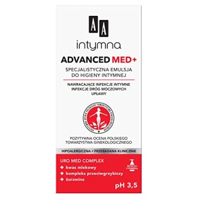 Abbildung von AA Intimna Advanced Med+ spezialistische Emulsion für Intimhygiene pH 3,5 300ml