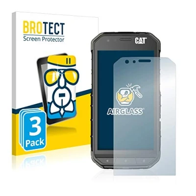 Abbildung von BROTECT Schutzglas für Caterpillar Cat S31 (3 Stück) Schutzfolie Panzer Folie Glas [Extrem Kratzfest 9H, Anti Fingerprint, Ultra Transparent]